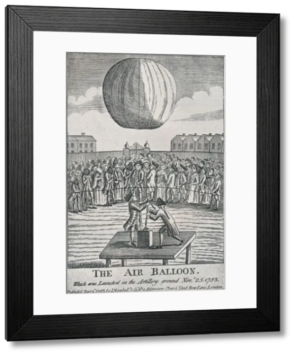 Framed Print : The Air Balloon, 1783, (1920). Creator: Unknown Framed Print : The Air Balloon, 1783, (1920). Creator: Unknown