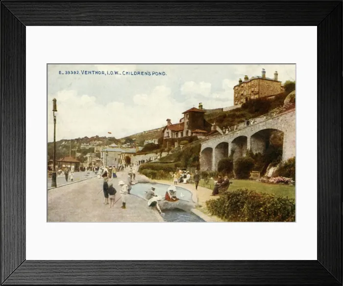 Framed Print : Ventnor, I. O. W - Childrens Pond, 1919. Creator: Unknown Framed Print : Ventnor, I. O. W - Childrens Pond, 1919. Creator: Unknown