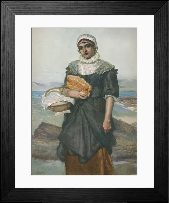 Framed Print : A French Fisher Girl, c1890, (1906). Creator: James Dromgole Linton Framed Print : A French Fisher Girl, c1890, (1906). Creator: James Dromgole Linton