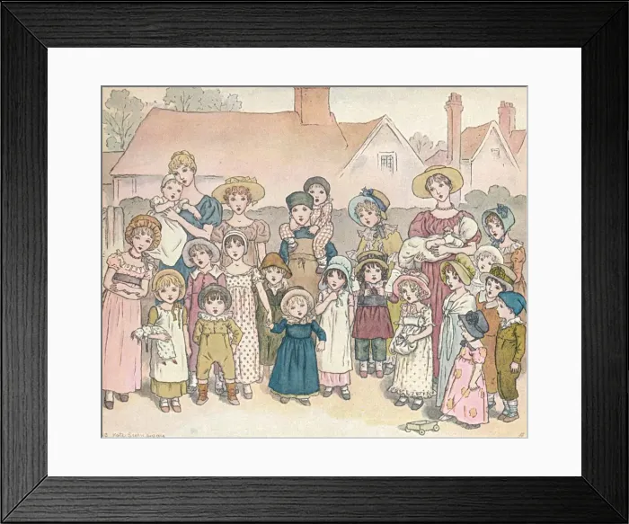 Framed Print : The Street Show, c1892, (1906). Creator: Catherine Greenaway Framed Print : The Street Show, c1892, (1906). Creator: Catherine Greenaway