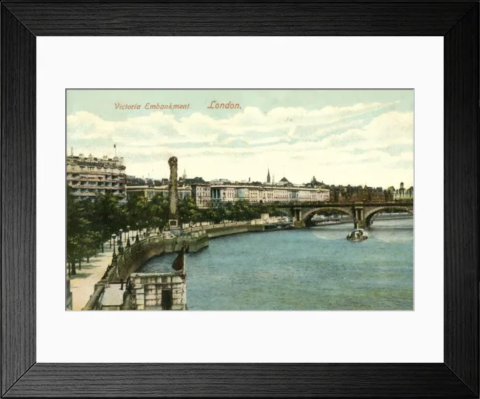 Framed Print : Victoria Embankment - London, 1906. Creator: Unknown Framed Print : Victoria Embankment - London, 1906. Creator: Unknown