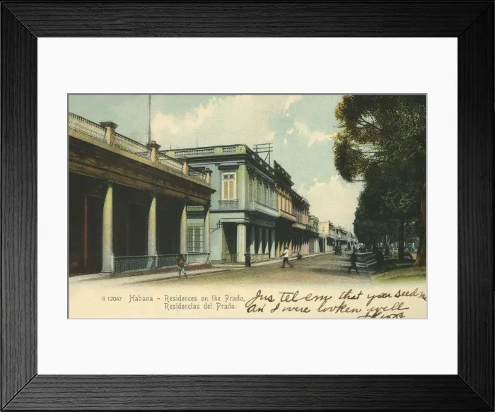 Framed Print : Habana - Residences on the Prado, 1907. Creator: Unknown Framed Print : Habana - Residences on the Prado, 1907. Creator: Unknown