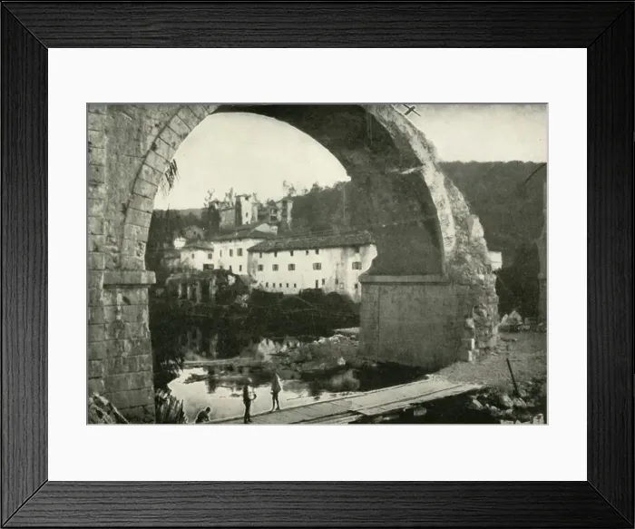 Framed Print : Beyond Goritza - The Italian Advance on Trieste, (1919). Creator: Unknown