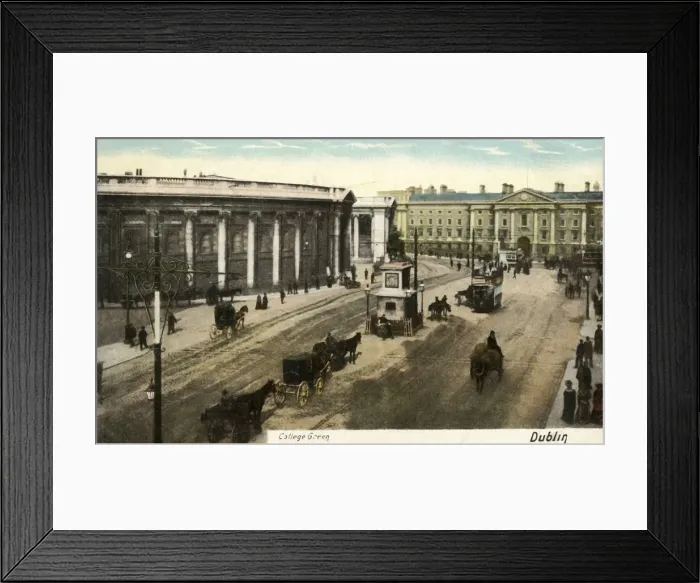 Framed Print : College Green - Dublin, late 19th-early 20th century. Creator: Unknown Framed Print : College Green - Dublin, late 19th-early 20th century. Creator: Unknown