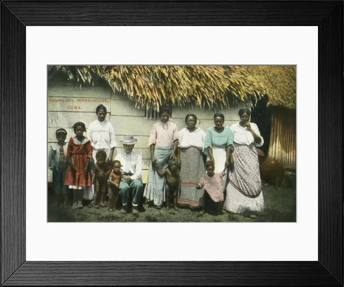 Framed Print : Charcoal Warehouse, Cuba, 1911. Creator: Unknown Framed Print : Charcoal Warehouse, Cuba, 1911. Creator: Unknown