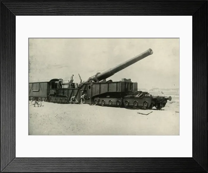 Framed Print : One of the Monster British Guns, (1919). Creator: Unknown