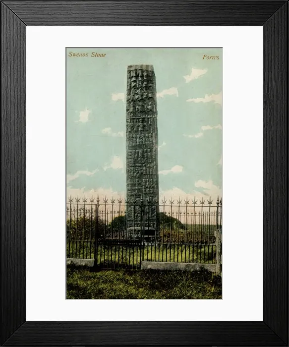 Framed Print : Swenos Stone - Forres, late 19th-early 20th century. Creator: Unknown Framed Print : Swenos Stone - Forres, late 19th-early 20th century. Creator: Unknown