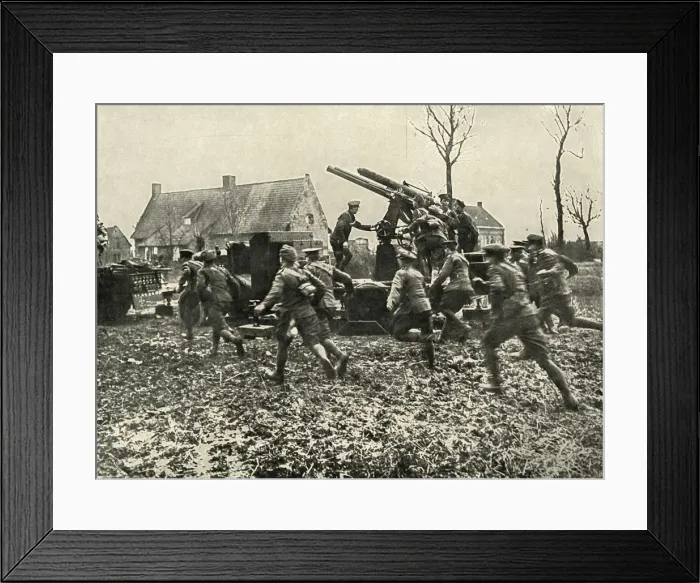 Framed Print : Hostile Aircraft Sighted, (1919). Creator: Unknown