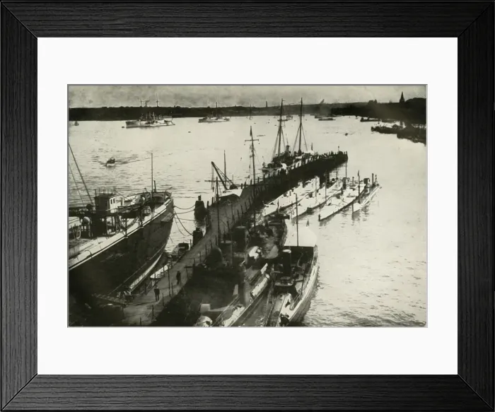 Framed Print : Kiel Harbour, (1919). Creator: Unknown Framed Print : Kiel Harbour, (1919). Creator: Unknown