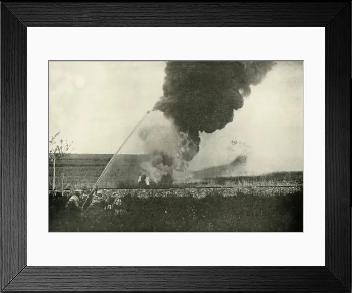 Framed Print : The German Flammenwerfer. (1919). Creator: Unknown Framed Print : The German Flammenwerfer. (1919). Creator: Unknown
