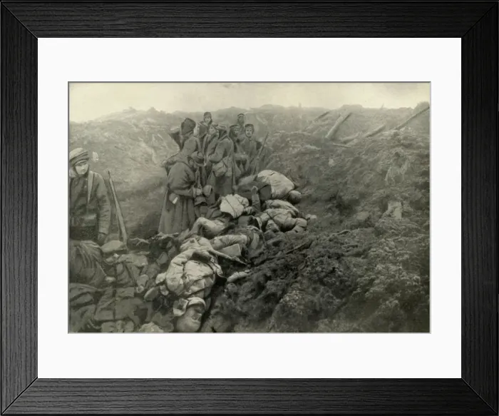 Framed Print : Captured German Trenches at Les Eparges, (1919). Creator: Unknown Framed Print : Captured German Trenches at Les Eparges, (1919). Creator: Unknown