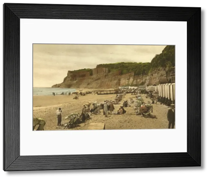 Framed Print : Appley Beach and Cliffs, Shanklin, I. W. 1933. Creator: Unknown Framed Print : Appley Beach and Cliffs, Shanklin, I. W. 1933. Creator: Unknown