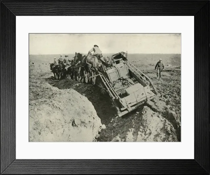 Framed Print : Transport Difficulties at the Front, (1919). Creator: Unknown Framed Print : Transport Difficulties at the Front, (1919). Creator: Unknown