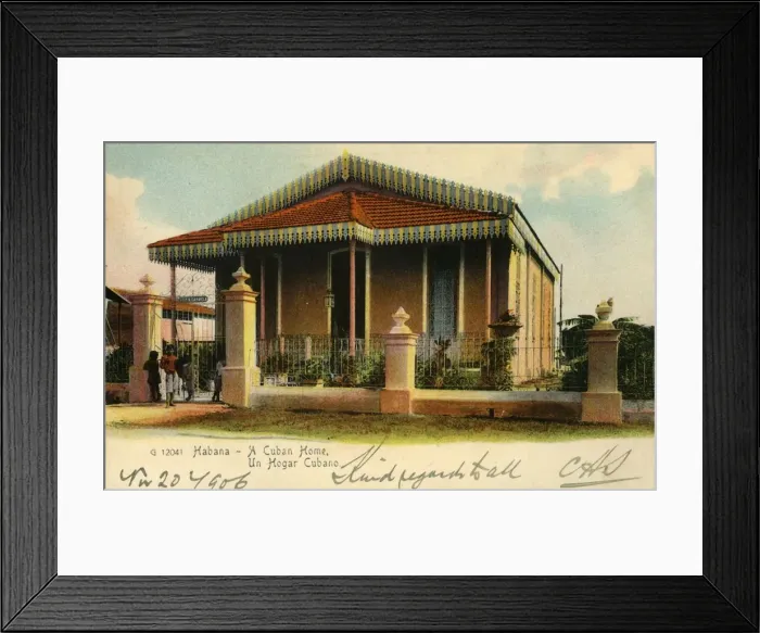 Framed Print : Habana - A Cuban Home, Un Hogar Cubano, 1900s. Creator: Unknown Framed Print : Habana - A Cuban Home, Un Hogar Cubano, 1900s. Creator: Unknown