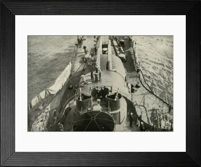 Framed Print : On Board A French Dreadnought, (1919). Creator: Unknown Framed Print : On Board A French Dreadnought, (1919). Creator: Unknown