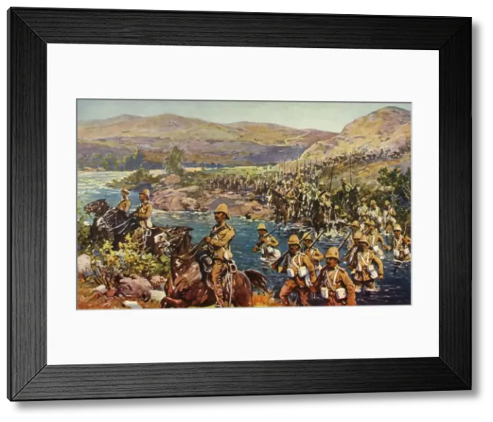 Framed Print : The Great Turning Movement - Crossing the Riet, (1901). Creator: Unknown Framed Print : The Great Turning Movement - Crossing the Riet, (1901). Creator: Unknown