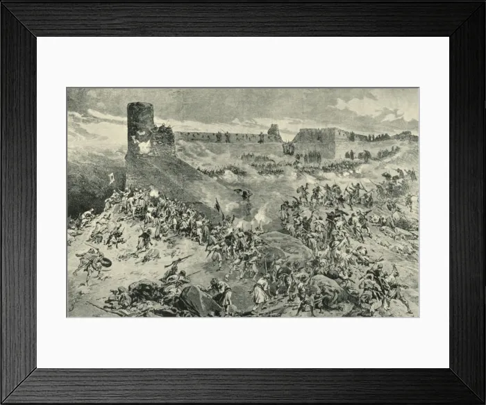 Framed Print : The Attack on the Bala Hissar on the Night of 11th December 1879, (1901). Creator Framed Print : The Attack on the Bala Hissar on the Night of 11th December 1879, (1901). Creator