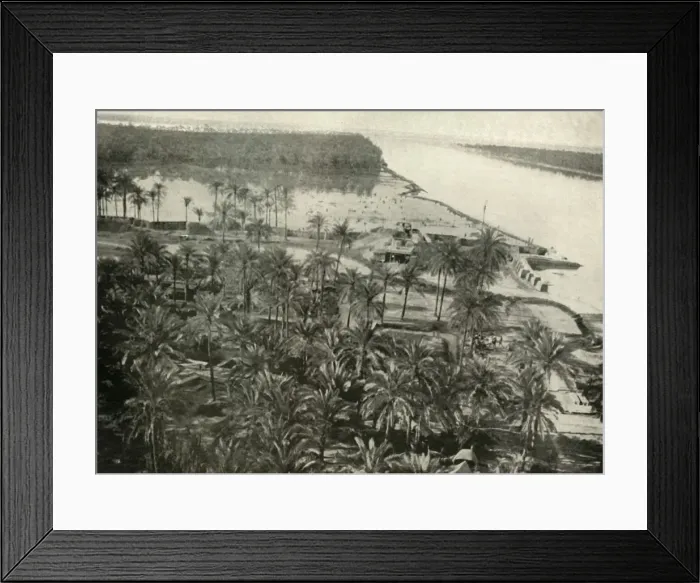 Framed Print : A British Position on the River Tigris, (1919). Creator: Unknown Framed Print : A British Position on the River Tigris, (1919). Creator: Unknown