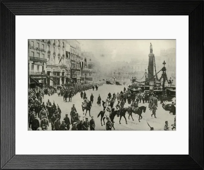 Framed Print : The German Occupation of Lille, 1914, (1919). Creator: Unknown Framed Print : The German Occupation of Lille, 1914, (1919). Creator: Unknown