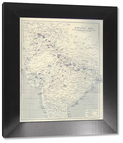 Map of Northern India, 1901. Creator: John Bartholomew