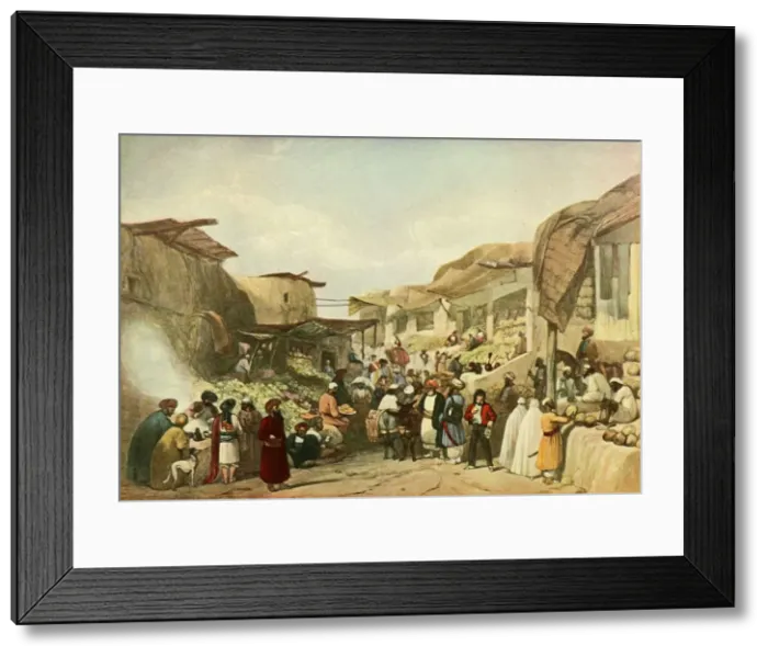 Framed Print : The Main Street in the Bazaar at Kabul in the Fruit Season, c1840, (1901). Creator Framed Print : The Main Street in the Bazaar at Kabul in the Fruit Season, c1840, (1901). Creator