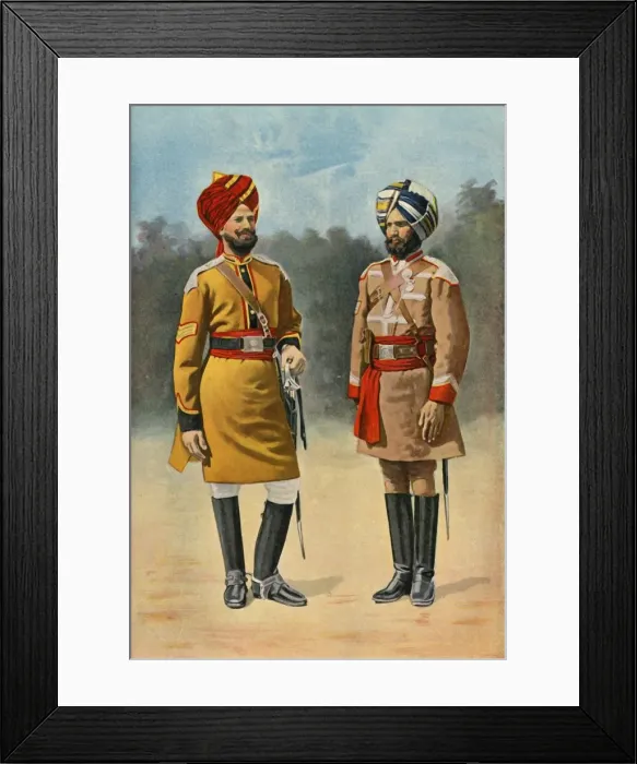 Framed Print : First Bengal Cavalry and Guide Cavalry, 1901. Creator: Gregory & Co Framed Print : First Bengal Cavalry and Guide Cavalry, 1901. Creator: Gregory & Co