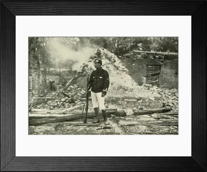 Framed Print : A Belgian Outpost, (1919). Creator: Unknown Framed Print : A Belgian Outpost, (1919). Creator: Unknown