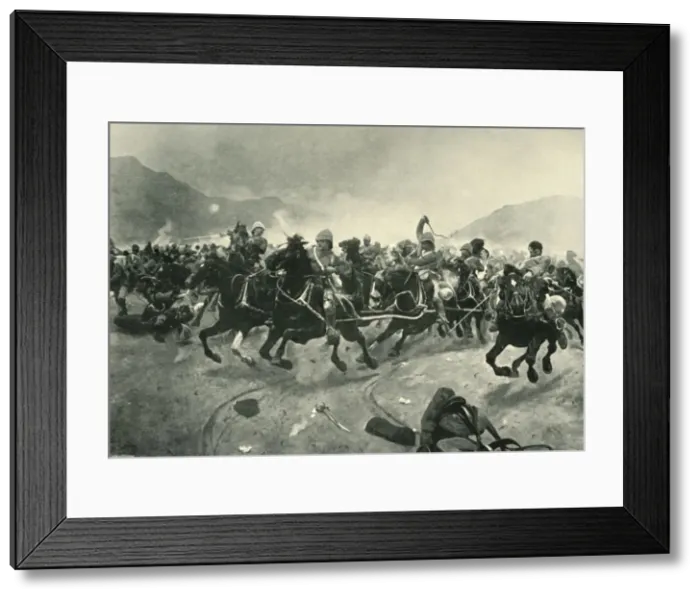 Framed Print : Maiwand - Saving the Guns, (1901). Creator: Unknown Framed Print : Maiwand - Saving the Guns, (1901). Creator: Unknown