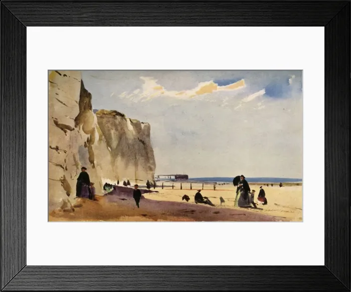 Framed Print : Coast Scene, Normandy, c1860, (1934). Creator: John Absolon Framed Print : Coast Scene, Normandy, c1860, (1934). Creator: John Absolon