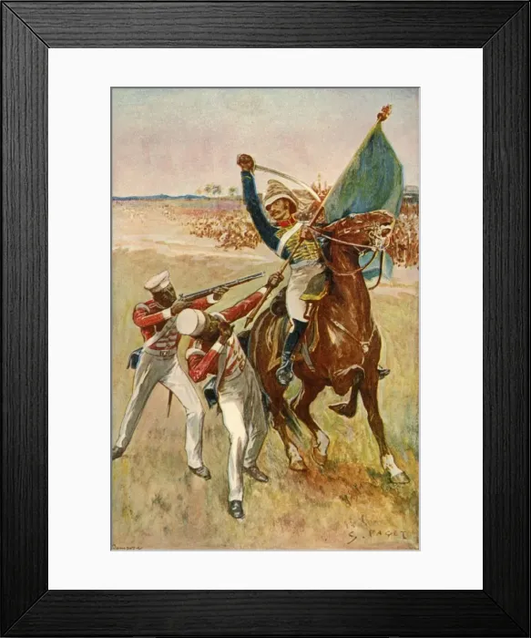 Framed Print : Roberts Wins the Victoria Cross, (1901). Creator: Sidney E Paget Framed Print : Roberts Wins the Victoria Cross, (1901). Creator: Sidney E Paget