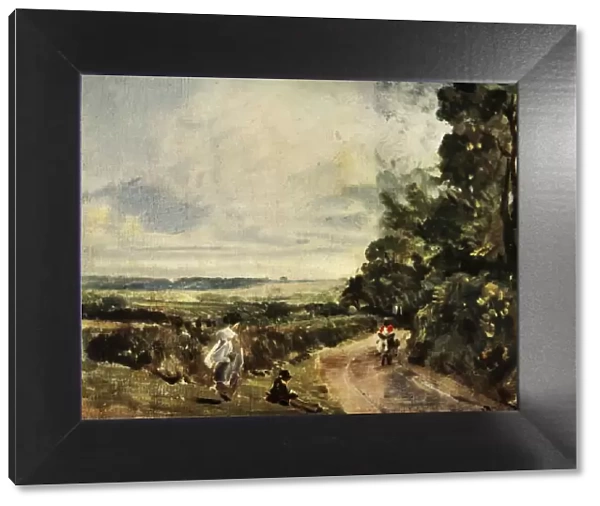 A Country Road with Trees and Figures, c1830, (1934). Creator: John Constable