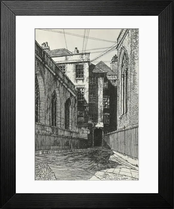 Framed Print : South side of the hall at Cliffords Inn in the City of London, c1903, (1934). Creator Framed Print : South side of the hall at Cliffords Inn in the City of London, c1903, (1934). Creator