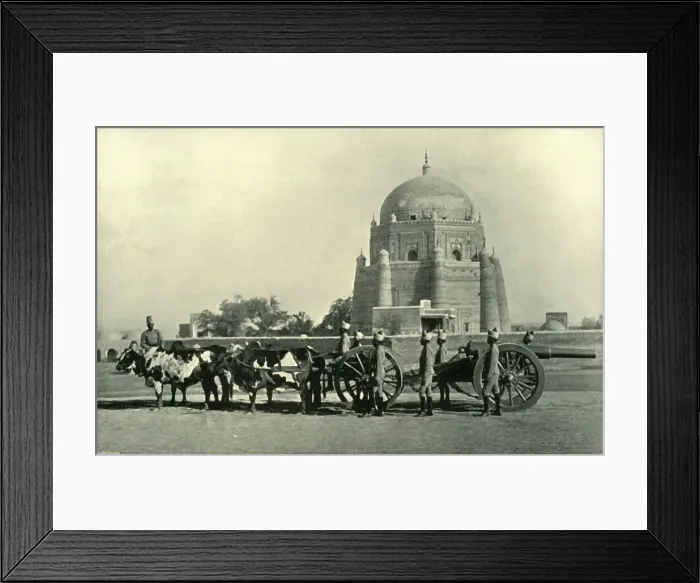 Framed Print : Indian Garrison Artillery with Heavy Battery (40-pr. M. L. ) Equipment - Drill Order (Khaki), 1901 Framed Print : Indian Garrison Artillery with Heavy Battery (40-pr. M. L. ) Equipment - Drill Order (Khaki), 1901
