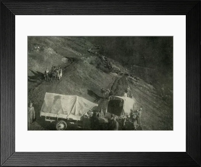 Framed Print : The Terrible Retreat from Serbia, (1919). Creator: Unknown Framed Print : The Terrible Retreat from Serbia, (1919). Creator: Unknown