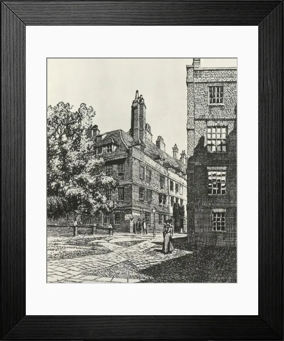 Framed Print : Cliffords Inn in the City of London, 1903, (1934). Creator: Frederick Landseer Maur Griggs Framed Print : Cliffords Inn in the City of London, 1903, (1934). Creator: Frederick Landseer Maur Griggs