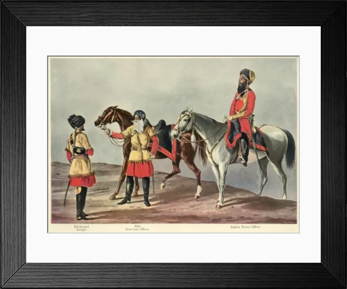 Framed Print : The Second Punjab Cavalry, 1901. Creator: Walter Fane Framed Print : The Second Punjab Cavalry, 1901. Creator: Walter Fane