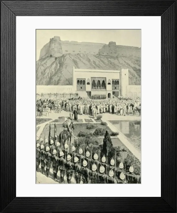 Framed Print : General Roberts Reading His Proclamation at Kabul, October 12, 1879, (1901). Creator Framed Print : General Roberts Reading His Proclamation at Kabul, October 12, 1879, (1901). Creator