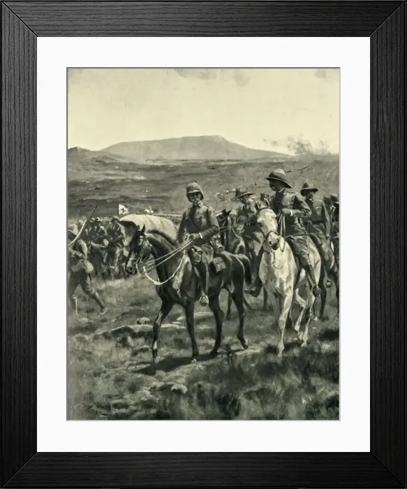 Framed Print : Lord Roberts and Staff on the Veldt Approaching Pretoria, (1901). Creator: William Barnes Wollen Framed Print : Lord Roberts and Staff on the Veldt Approaching Pretoria, (1901). Creator: William Barnes Wollen