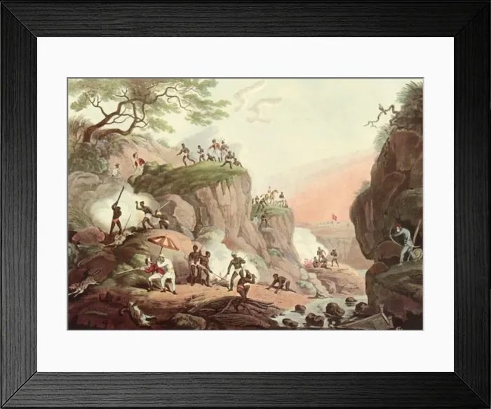 Framed Print : Sport in India - Smoking Wolves from their Earths, c1808, (1901). Creator: Unknown Framed Print : Sport in India - Smoking Wolves from their Earths, c1808, (1901). Creator: Unknown