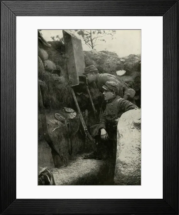 Framed Print : The Periscope in the Trenches, (1919). Creator: Unknown Framed Print : The Periscope in the Trenches, (1919). Creator: Unknown