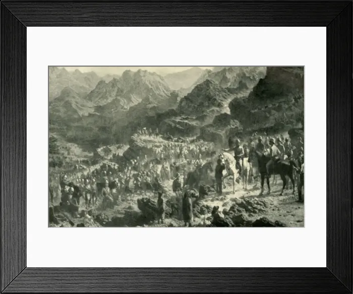 Framed Print : Crossing the Zamburak Kotal, (1901). Creator: Unknown Framed Print : Crossing the Zamburak Kotal, (1901). Creator: Unknown