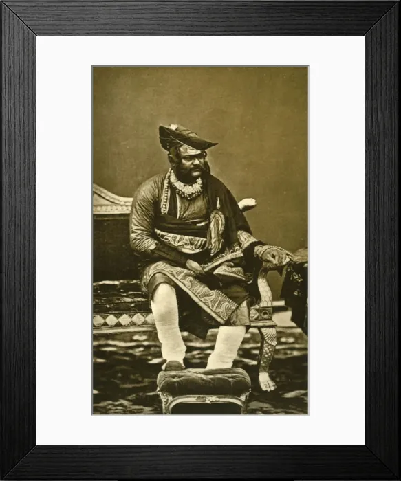 Framed Print : H. H. General The Maharajah Sindhia of Gwalior G. C. B. G. C. S. I. c1870, (1901). Creator Framed Print : H. H. General The Maharajah Sindhia of Gwalior G. C. B. G. C. S. I. c1870, (1901). Creator