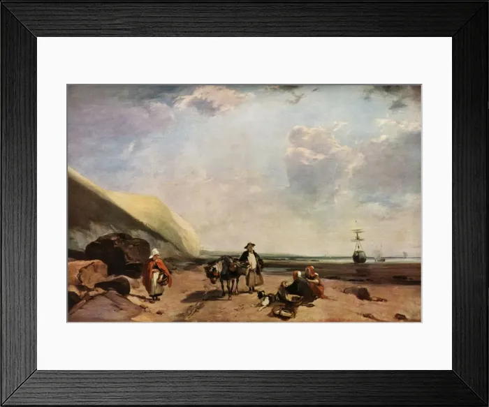 Framed Print : Fisherfolk on the Coast of Normandy, France, c1824, (1934). Creator: Richard Parkes Bonington Framed Print : Fisherfolk on the Coast of Normandy, France, c1824, (1934). Creator: Richard Parkes Bonington