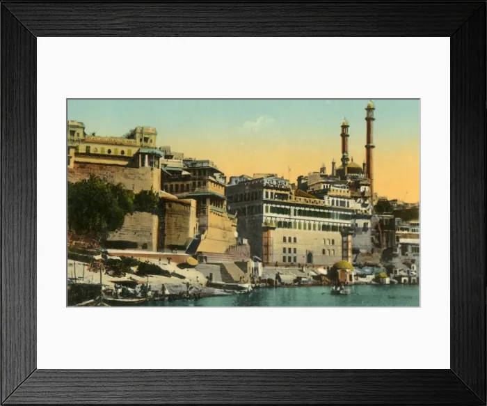 Framed Print : Alamgir Mosque and Ghat, Benares, c1910. Creator: Unknown Framed Print : Alamgir Mosque and Ghat, Benares, c1910. Creator: Unknown