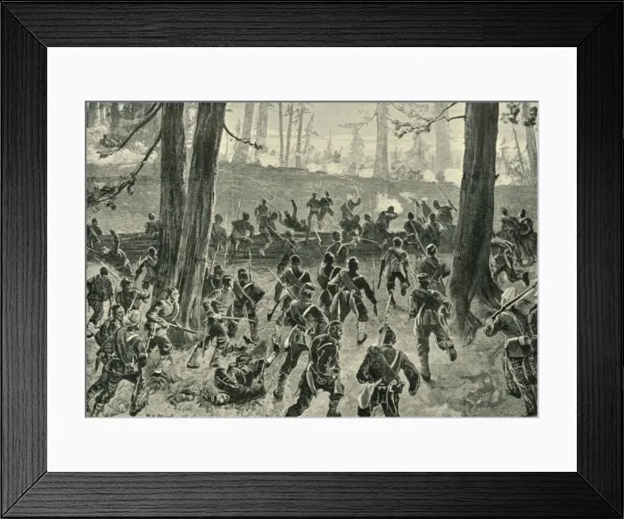 Framed Print : The Final Attack at the Spingawi Khotal, (1901). Creator: William Heysham Overend