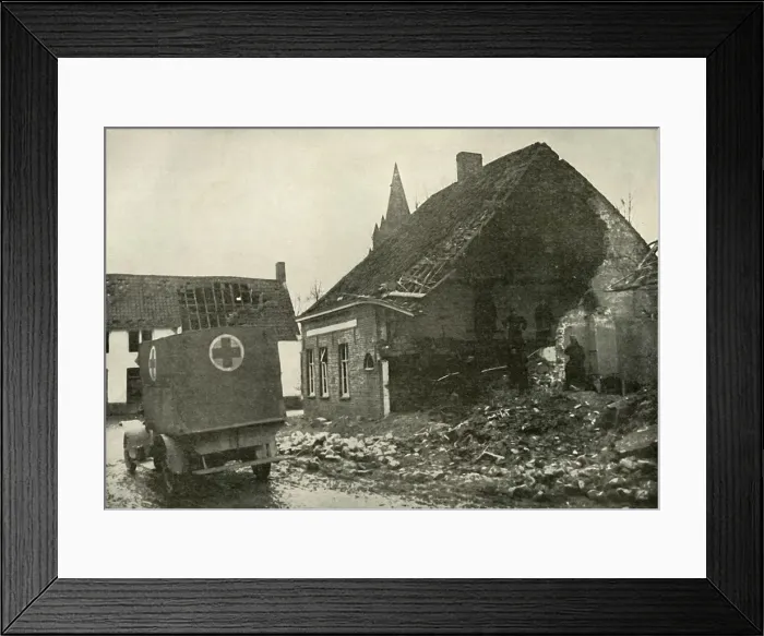 Framed Print : The Difficulties and Dangers of Red Cross Work, (1919). Creator: Unknown Framed Print : The Difficulties and Dangers of Red Cross Work, (1919). Creator: Unknown
