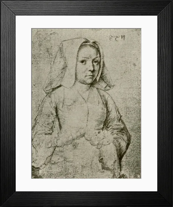 Framed Print : Young woman, late 15th-early 16th century, (1908). Creator: Gerard David Framed Print : Young woman, late 15th-early 16th century, (1908). Creator: Gerard David