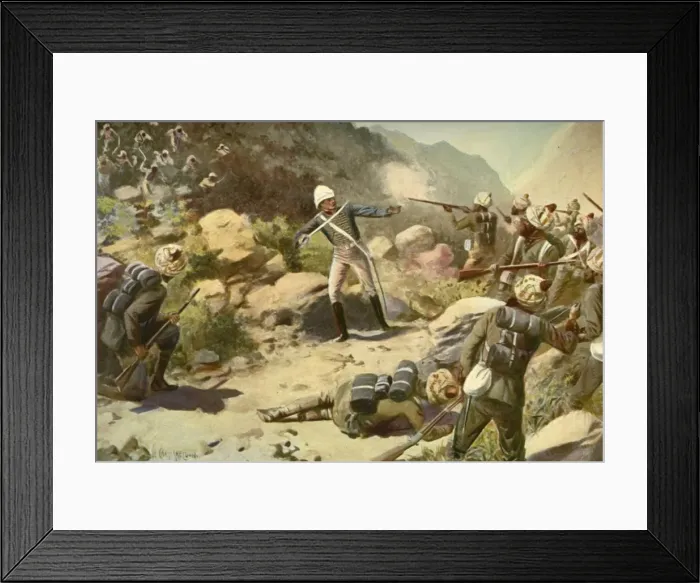 Framed Print : Roberts Rallying the Pioneers at Umbeyla, (1901). Creator: Charles Mills Sheldon Framed Print : Roberts Rallying the Pioneers at Umbeyla, (1901). Creator: Charles Mills Sheldon