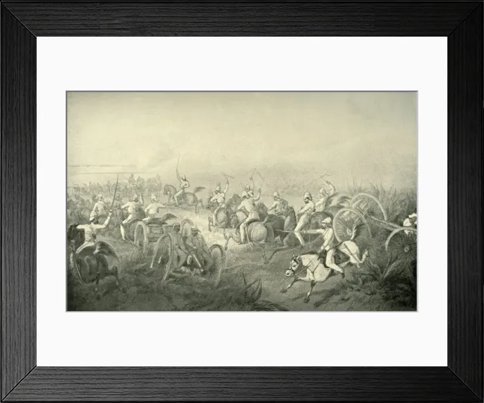 Framed Print : Indian Horse Artillery Galloping Into Action, 1850s, (1901). Creator: George Francklin Atkinson Framed Print : Indian Horse Artillery Galloping Into Action, 1850s, (1901). Creator: George Francklin Atkinson