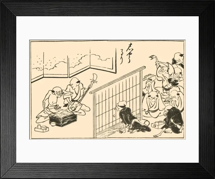 Framed Print : Musicians, 1793, (1924). Creator: Takehara Shunchosai Framed Print : Musicians, 1793, (1924). Creator: Takehara Shunchosai